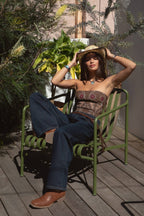 Tecovas Western Floral Embroidered Strapless Bustier